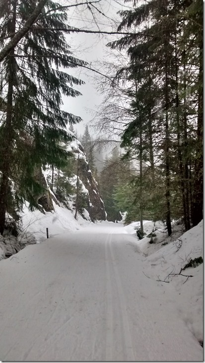 Groomed Ski Trail in Lake Easton State Park Groomed ski trail in Lake Easton State Park