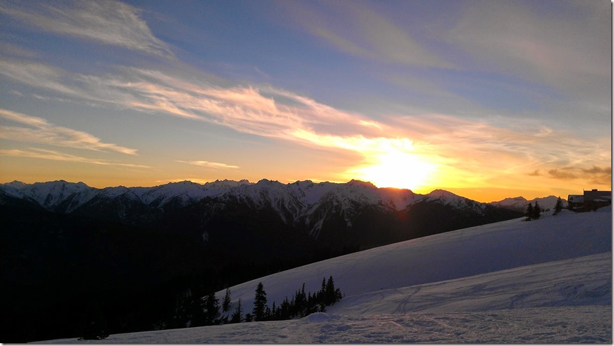 Hurricane Ridge Snowshoeing sunset Hurricane Ridge Snowshoeing sunset