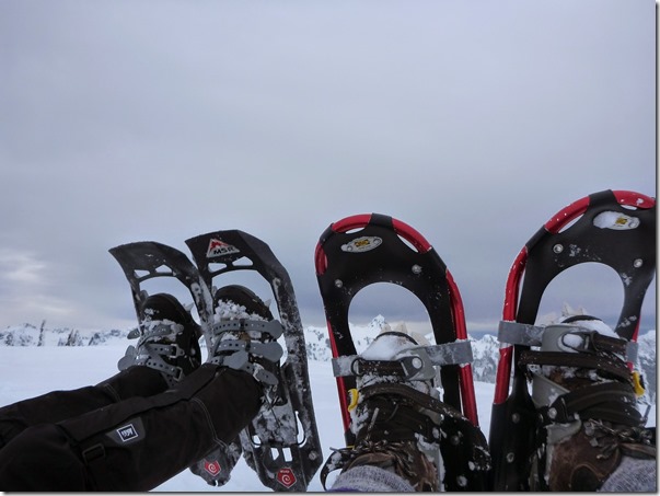 Two pairs of snowshoes Two pairs of snowshoes